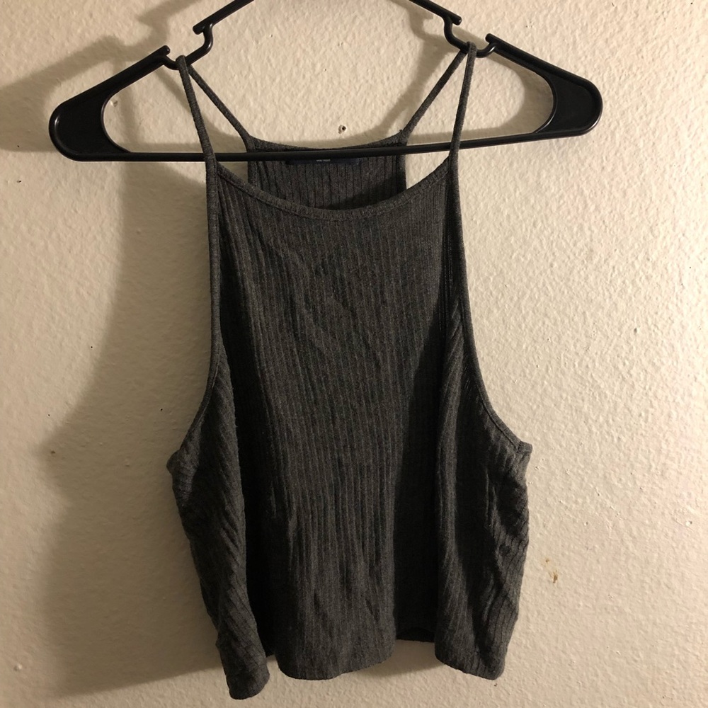 Ribbed halter tank top